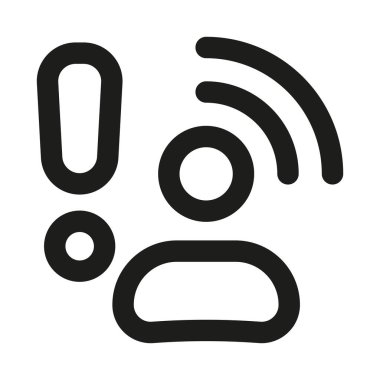 Simge Yayını. Medya iletimini, canlı yayını, iletişim ve sinyal dağılımını gösteren modern profesyonel minimal çizgi grafiği