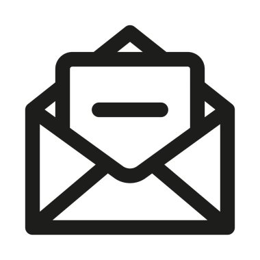 E- posta Zarfı Simgesi. Modern profesyonel asgari çizgi resimleme ileti, iletişim, posta iletimi ve dijital yazışma