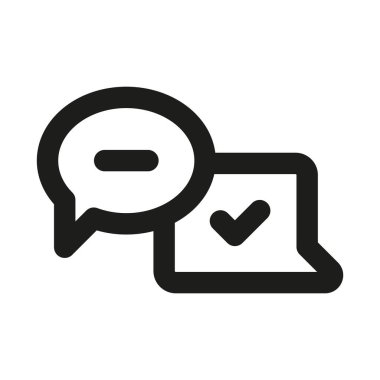 İkon 'a mesaj atıyorum. İletişim, sohbet, sohbet, metin değişimi ve dijital etkileşimi gösteren modern profesyonel minimal çizgi grafiği