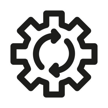 Simgeyi sıfırla. Yapılandırma ayarlarını temsil eden modern profesyonel asgari çizgi vektör simgesi netlik denetimi ve temiz görme arzusu