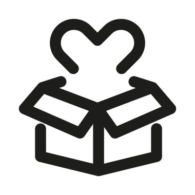 Bağış bağış ikonu. Modern profesyonel asgari çizgi vektör simgesi, destek cömertliği açıklığı ve temiz görme arzusunu temsil eder