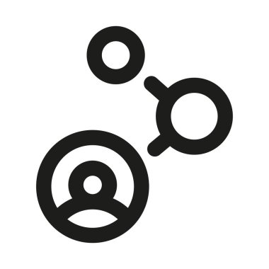 Yaratıcı ikonu paylaş. Modern profesyonel asgari çizgi vektör simgesi işbirliği dağıtım iletişimi netliği ve temiz görme arzusunu temsil ediyor