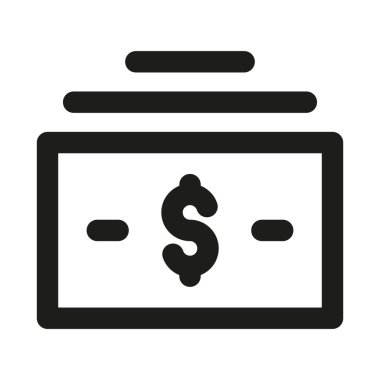 Nakit para finansman ikonu. Para birimini temsil eden modern profesyonel asgari çizgi vektör simgesi ödeme zenginliği berraklığı ve temiz görme arzusu