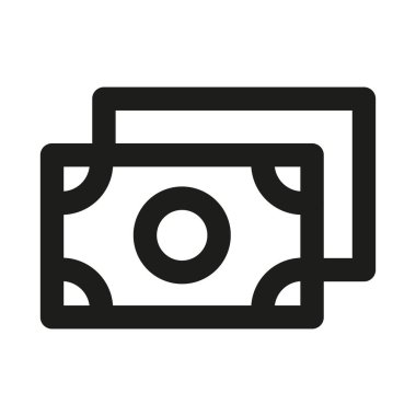 Nakit Para Simgesi. Modern Profesyonel Asgari Satır Vektör Finans ve Ödeme Sembolü