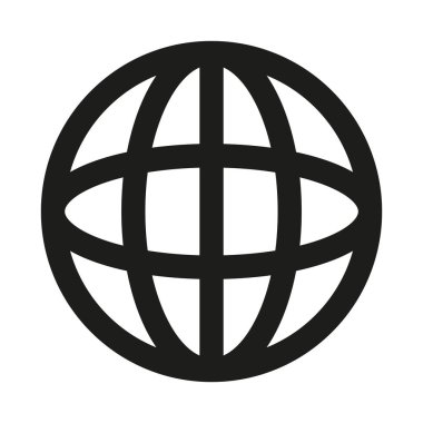 Globe Simgesi. Dünya ve Küresel Kavram için Modern Profesyonel Asgari Çizgi Vektör Sembolü
