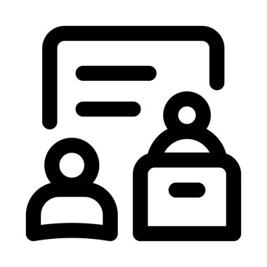 Modern Satır Simgesi Öğretiyorum. Eğitimi temsil eden mesleki asgari vektör sembolü öğrenim bilgi paylaşımı ve akademik rehberlik