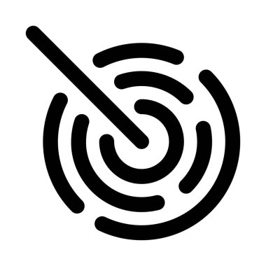 Radar Modern Satır Simgesi. Tespit tarama ve izleme sistemlerini temsil eden profesyonel asgari vektör sembolü