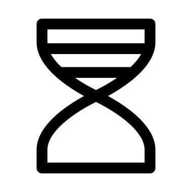 Kum Saati Modern Hat Simgesi. Zaman yönetimi geri sayım süresini ve ölçümünü temsil eden profesyonel asgari vektör sembolü