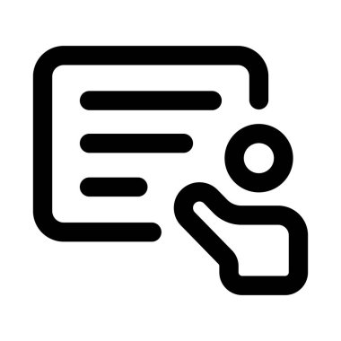 Sunum Modern Satır Simgesi. Slayt gösterisi brifing toplantısını temsil eden profesyonel asgari vektör sembolü