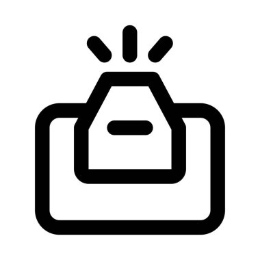 Alarm Modern Satır Simgesi. Uyarı anımsatıcı ve zaman yönetimini temsil eden profesyonel asgari vektör sembolü