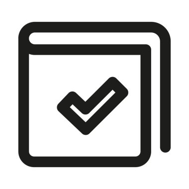 İşaretli kutucuk profesyonel çizgi simgesi. Modern seçim kavramına sahip Profesyonel Satır Vektörü Simgesi, minimal temiz tasarım ve ölçeklenebilir doğrulama simgesi