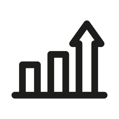 Büyüme çubuğu profesyonel çizgi simgesi. Modern iş ilerlemesi kavramına sahip Profesyonel Satır Vektörü Simgesi, minimal temiz tasarım ve ölçeklenebilir analitik sembol