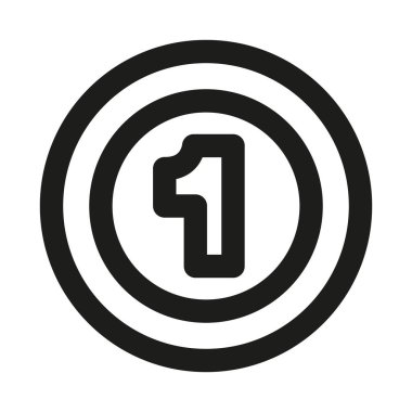 Bir numaralı profesyonel çizgi ikonu. Modern başarı ve sıralama konseptine sahip Profesyonel Satır Vektörü Simgesi, minimal temiz tasarım ve ölçeklenebilir başarı sembolü