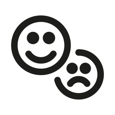 Emoji profesyonel geri bildirim simgesi. Modern tepkiler ve değerlendirme konseptine sahip Profesyonel Satır Vektörü Simgesi, minimal temiz ana hat tasarımı ve ölçeklenebilir tepki simgesi