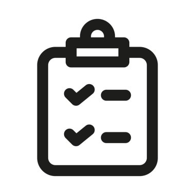 Pano kontrol listesi profesyonel satır simgesi. Modern görev yönetimi ve organizasyon konseptine sahip Profesyonel Satır Vektörü Simgesi, minimal temiz ana hat tasarımı ve ölçeklenebilir yapılabilir sembol