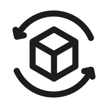 Ürün değiş tokuşu, profesyonel çizgi ikonu. Modern geri dönüş ve değiştirme konseptine sahip Profesyonel Satır Vektörü Simgesi, minimal temiz tasarım ve ölçeklenebilir işlem simgesi