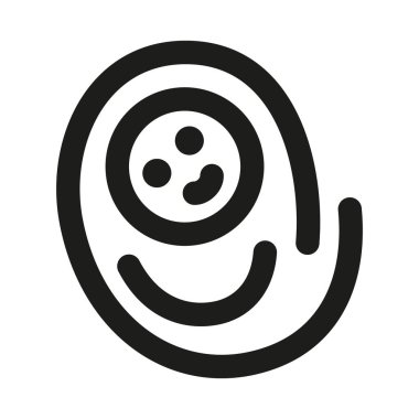 Yeni doğmuş bebek profesyonel modern hat simgesi. Minimum ve benzersiz bebek sembolü, yeni doğan bebek bakımını, aile güvenliğini ve bebek esenliğini temsil ediyor.