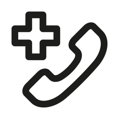 Acil Tıbbi Yardım Profesyonel Modern Hat Simgesi. Acil müdahale ve hayat kurtaran tedarikçiyi temsil eden minimum ve benzersiz sağlık sembolü