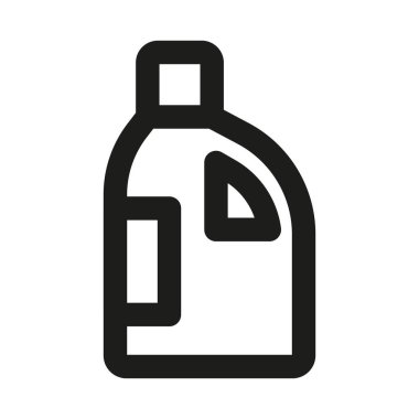 Sıvı Deterjan Profesyonel Modern Satır Simgesi. Asgari temizlik şişesi sabun hazırlama taslak tasarımı