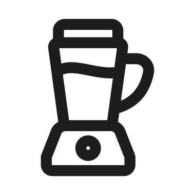 Mutfak karıştırıcısı Profesyonel Modern Satır Simgesi. En küçük aygıt pişirme smoothie hazırlık ana hatları dekoru