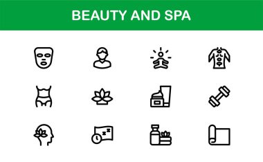 Modern Wellness Markalaştırma ve Dijital Tasarım için Nihai Güzellik ve Spa Simgesi Koleksiyonu Salonlar için Mükemmel Cilt ve Gevşeme Projeleri