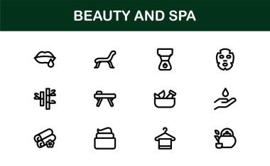 Modern Wellness Markalaştırma ve Dijital Tasarım için Nihai Güzellik ve Spa Simgesi Koleksiyonu Salonlar için Mükemmel Cilt ve Gevşeme Projeleri