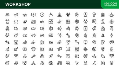 Yaratıcı Atölye Simgesi Araçlar, Bakım ve Kendi Temalı Projeler için Premium Düzenleme simgeleri belirle