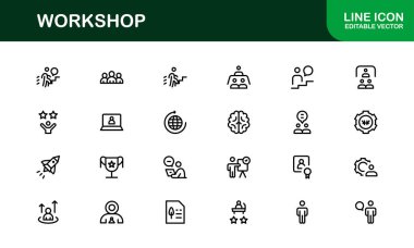 Yaratıcı Atölye Simgesi Araçlar, Bakım ve Kendi Temalı Projeler için Premium Düzenleme simgeleri belirle