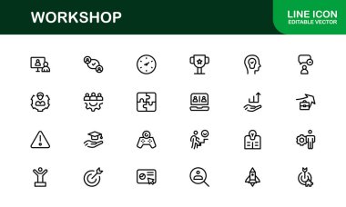 Yaratıcı Atölye Simgesi Araçlar, Bakım ve Kendi Temalı Projeler için Premium Düzenleme simgeleri belirle