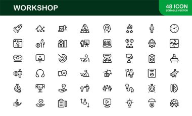 Yaratıcı Atölye Simgesi Araçlar, Bakım ve Kendi Temalı Projeler için Premium Düzenleme simgeleri belirle