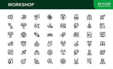 Yaratıcı Atölye Simgesi Araçlar, Bakım ve Kendi Temalı Projeler için Premium Düzenleme simgeleri belirle