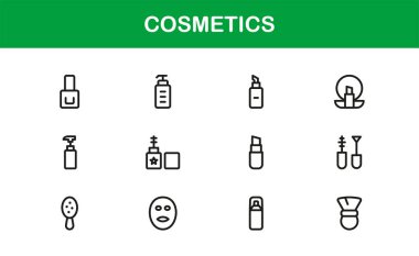 Kozmetik Güzelliği Uzman Çizgisi Simgesi Zarif Markalaşma ve Biçimlendirme İçin Modern Minimum Vektör Simgelerini Ayarla