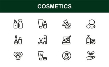 Kozmetik Güzelliği Uzman Çizgisi Simgesi Zarif Markalaşma ve Biçimlendirme İçin Modern Minimum Vektör Simgelerini Ayarla
