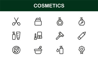 Kozmetik Güzelliği Uzman Çizgisi Simgesi Zarif Markalaşma ve Biçimlendirme İçin Modern Minimum Vektör Simgelerini Ayarla