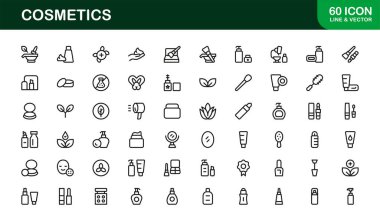 Kozmetik Güzelliği Uzman Çizgisi Simgesi Zarif Markalaşma ve Biçimlendirme İçin Modern Minimum Vektör Simgelerini Ayarla