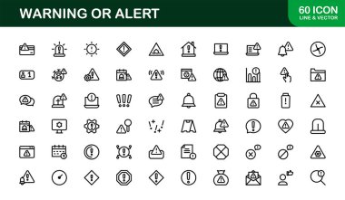 Güvenlik bildirimi için uyarı simgesi simgesi. Uyarı Modern Profesyonel Satır Simgesi Uyarı Uyarı Uyarı Uyarı Uyarı Uyarı Uyarı Uyarı Tehlike riski ve acil durum uyarısı