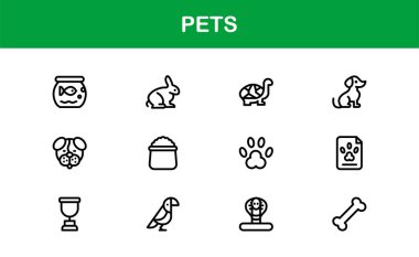 Evcil hayvanlar için evcil hayvan bakım ikonu. Hayvan bakımını, evlat edinmeyi ve hayvan arkadaşlığını temsil eden en temiz tasarıma sahip Modern Profesyonel Satır Simgesi