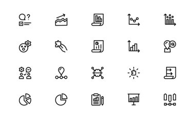 Analitik Mantık Bulma Kavramları Modern Profesyonel Satır Simgesi Belirleme Eşsiz, Asgari, Piksel Mükemmel Stratejik Düşünce ve Zeka Vektör Sembolleri