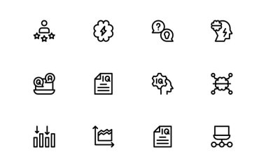 Analitik Mantık Bulma Kavramları Modern Profesyonel Satır Simgesi Belirleme Eşsiz, Asgari, Piksel Mükemmel Stratejik Düşünce ve Zeka Vektör Sembolleri