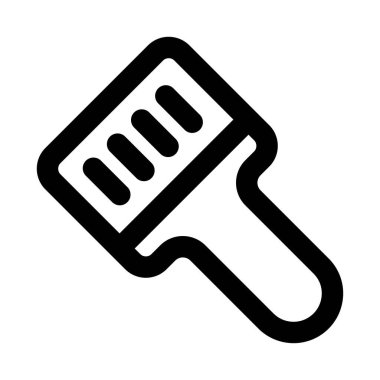 Boya fırçası simgesi. Sanat, yaratıcılık, resim, tasarım projelerini ve illüstrasyon çalışmalarını temsil eden en az benzersiz tasarım içeren modern fırça fırçası simgesini boya.