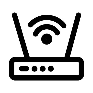 Kablosuz Wi-Fi Yönlendirici İnternet Bağlantısı Modern Asgari Satır Simgesi