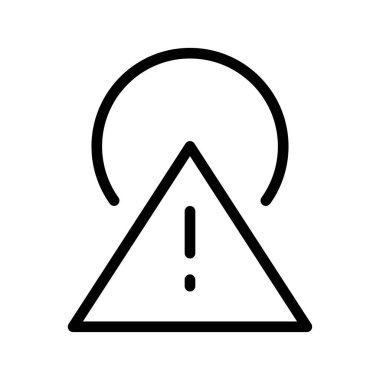 Kalın Uyarı İşaret simgesi güvenlik uyarıları, tehlike uyarıları ve uyarı tasarımı için ayarlandı