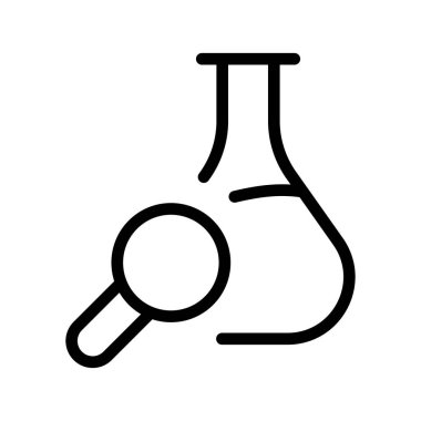 Bilimsel Laboratuar Araştırma ve Kimyasal Analiz için Profesyonel Matara Simgesi Kütüphanesi