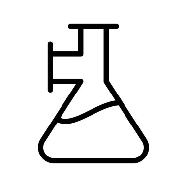 Volumetric Erlenmeyer Matarası Simgesi Seti: Profesyonel Laboratuvar Camları ve Kimya Sembolleri