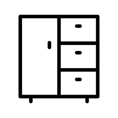 Ev depolama, dolap organizasyonu ve iç tasarım için Modern Kostüm Kabine simgesi