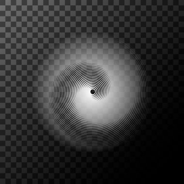 Spirally dairesel şekil. Bulanık etkisi. Vektör çizim.