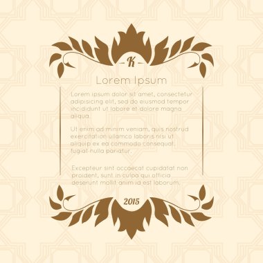 Tebrik kartları için sınır tasarımlar. Davet, Etiketler, şiir için tasarım şablonu 