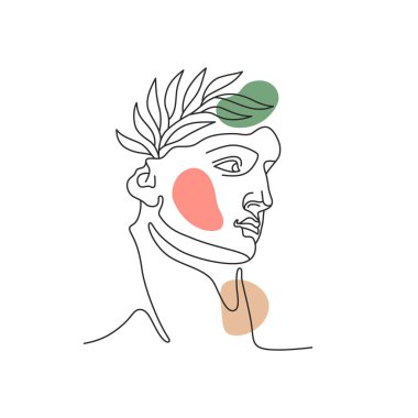 Yaprak çelenkli bir adam.