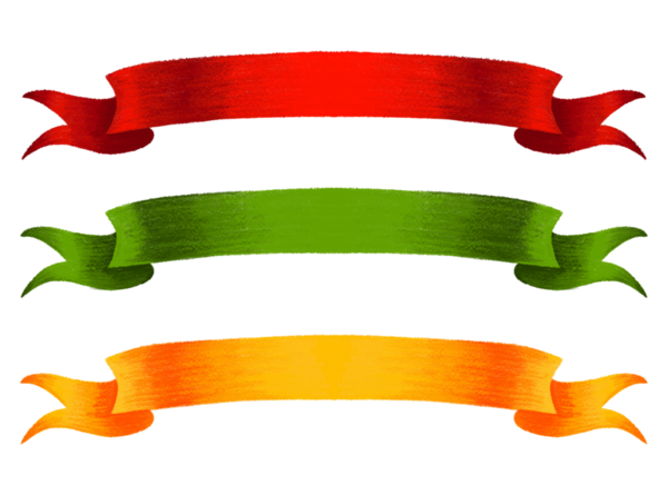 Kurdele pankartları: kırmızı, yeşil, sarı, renkli kalemlerle el çizimi, kartlar için dekorasyon, davetiyeler, vs..