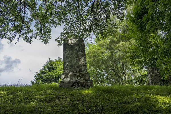 Pedra antiga sepultura no cemitério escocês — Fotografia de Stock
